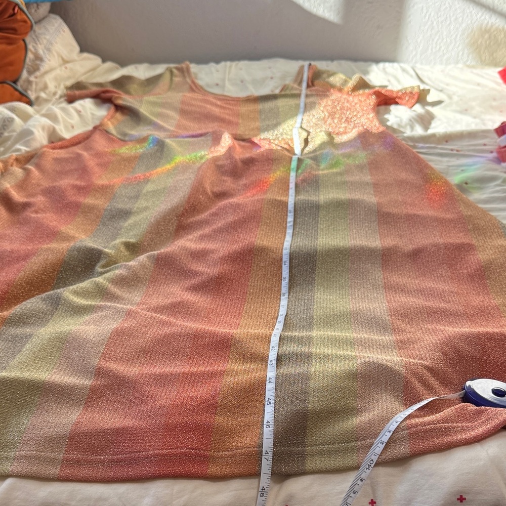 Altar Houseline Sparkly Striped Midi Dress - Picture 6 of 6